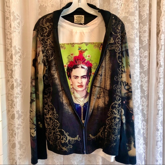 🌸HOST PICK🌸SKINNY MINNIE*NWOT Embellished Zip-Up - Picture 1 of 8